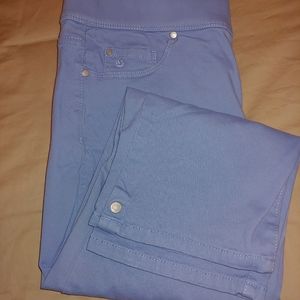 Gloria Vanderbilt Avery all around slimming effects size 12 pull on Capri. Blue